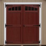 Arch transom shed door